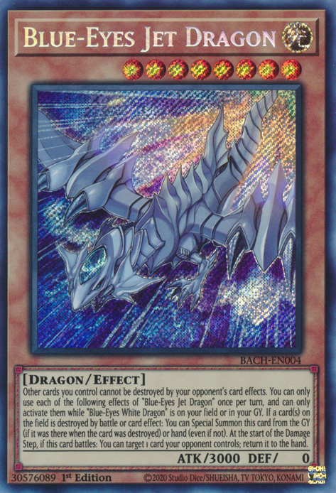 Blue-Eyes Jet Dragon - BACH-EN004 - Secret Rare - 1st Edition available at 401 Games Canada