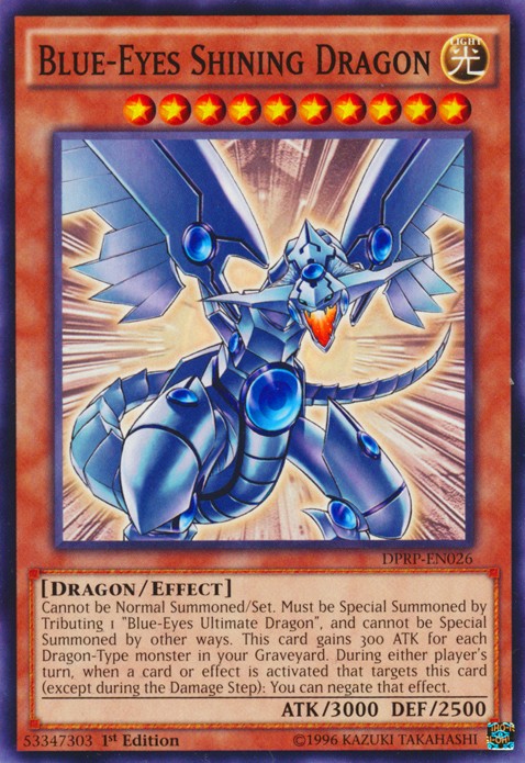 Blue-Eyes Shining Dragon - DPRP-EN026 - Common - 1st Edition available at 401 Games Canada