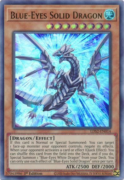 Blue-Eyes Solid Dragon (Blue) - LDS2-EN014 - Ultra Rare - 1st Edition available at 401 Games Canada