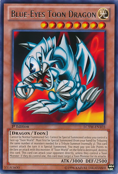 Blue-Eyes Toon Dragon - LCYW-EN103 - Rare - 1st Edition available at 401 Games Canada