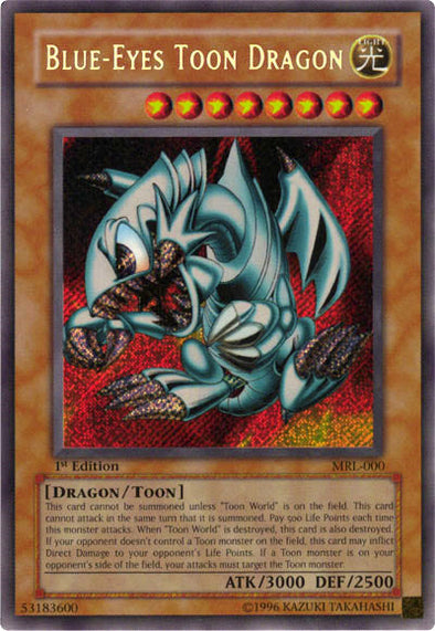 Blue-Eyes Toon Dragon - MRL-000 - Secret Rare - 1st Edition available at 401 Games Canada