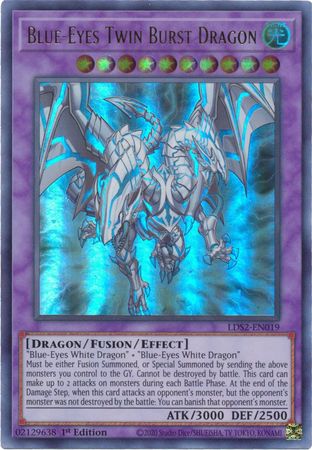 Blue-Eyes Twin Burst Dragon (Blue) - LDS2-EN019 - Ultra Rare - 1st Edition available at 401 Games Canada