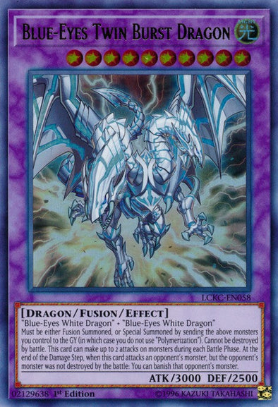 Blue-Eyes Twin Burst Dragon - LCKC-EN058 - Ultra Rare - 1st Edition available at 401 Games Canada