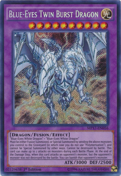 Blue-Eyes Twin Burst Dragon - MP17-EN056 - Secret Rare - 1st Edition available at 401 Games Canada