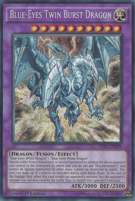 Blue-Eyes Twin Burst Dragon - SHVI-EN099 - Secret Rare - 1st Edition available at 401 Games Canada