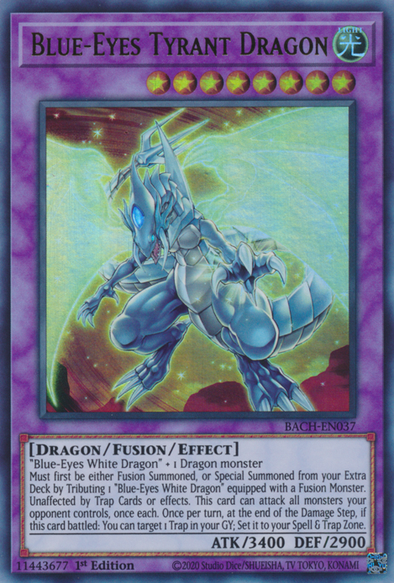 Blue-Eyes Tyrant Dragon - BACH-EN037 - Ultra Rare - 1st Edition available at 401 Games Canada