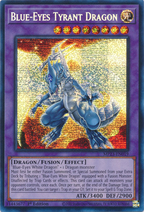 Blue-Eyes Tyrant Dragon - MP23-EN019 - Prismatic Secret Rare - 1st Edition available at 401 Games Canada