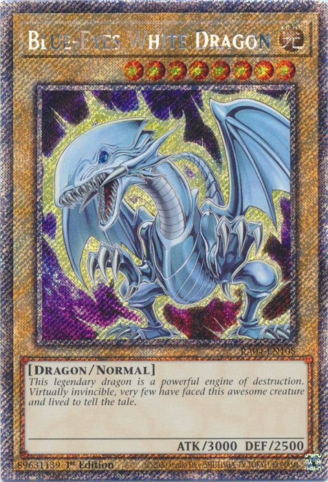 Blue-Eyes White Dragon (7th Art) (Platinum Secret Rare) - RA04-EN108 - Platinum Secret Rare - 1st Edition
