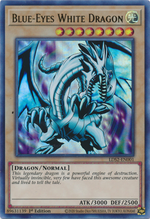 Blue-Eyes White Dragon (Blue) - LDS2-EN001 - Ultra Rare - 1st Edition available at 401 Games Canada