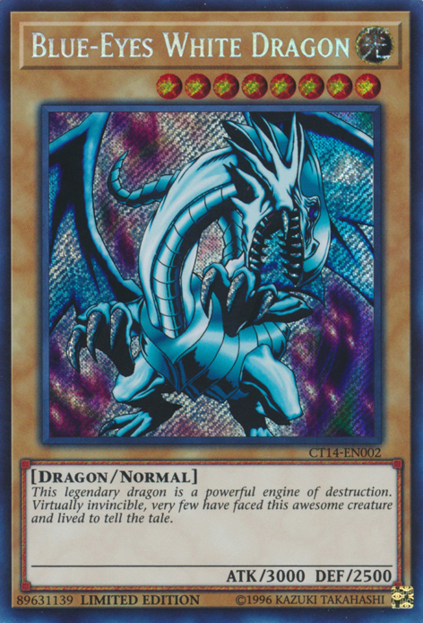Blue-Eyes White Dragon - CT14-EN002 - Secret Rare - Limited Edition available at 401 Games Canada