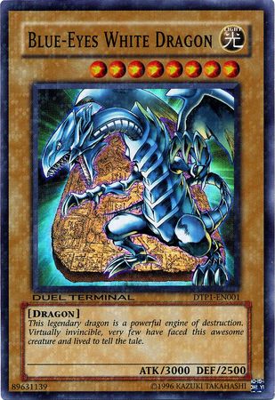 Blue-Eyes White Dragon - DTP1-EN001 - Super Parallel Rare available at 401 Games Canada