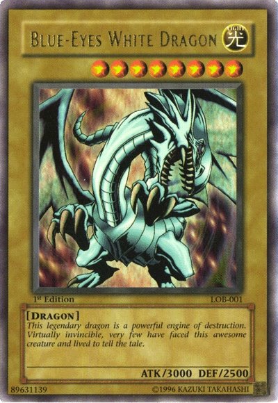 Blue-Eyes White Dragon - LOB-001 - Ultra Rare - 1st Edition available at 401 Games Canada