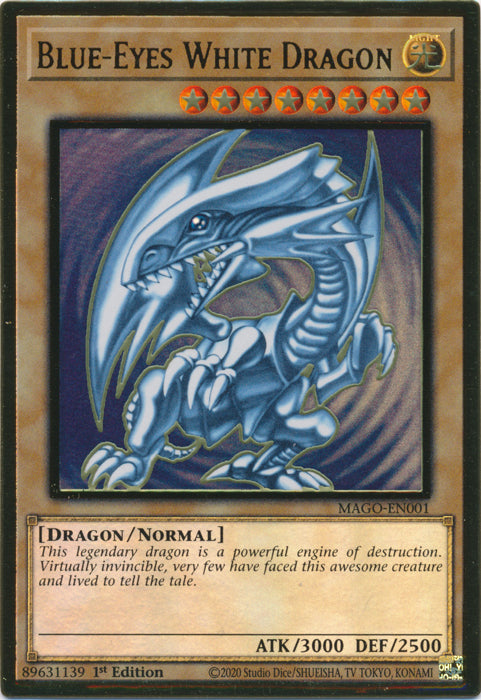 Blue-Eyes White Dragon - MAGO-EN001 - Premium Gold Rare - 1st Edition available at 401 Games Canada