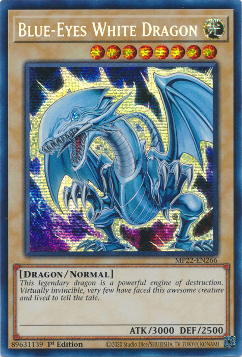 401 Games Canada - Blue-Eyes White Dragon - MP22-EN266 - Prismatic Secret Rare - 1st Edition 401 Games Canada - Blue-Eyes White Dragon - MP22-EN266 - Prismatic Secret Rare - 1st Edition