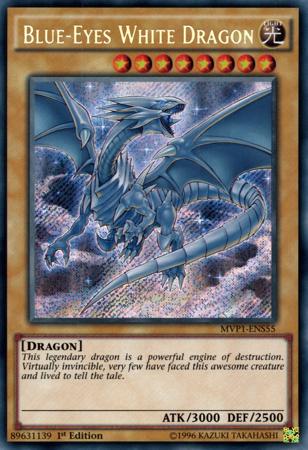 Blue-Eyes White Dragon - MVP1-ENS55 - Secret Rare - 1st Edition available at 401 Games Canada