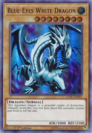 Blue-Eyes White Dragon (Version 1) - LCKC-EN001 - Ultra Rare - 1st Edition available at 401 Games Canada