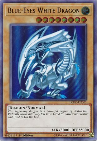 Blue-Eyes White Dragon (Version 2) - LCKC-EN001 - Ultra Rare - 1st Edition available at 401 Games Canada