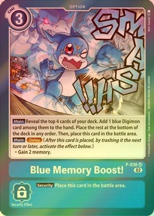 Blue Memory Boost! (Resurgence Booster Reprint) - P-036 - Promo (Foil) available at 401 Games Canada