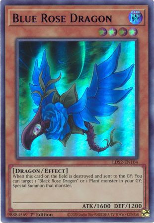 Blue Rose Dragon (Blue) - LDS2-EN104 - Ultra Rare - 1st Edition available at 401 Games Canada