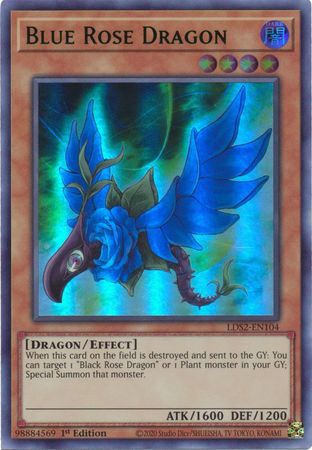 Blue Rose Dragon (Green) - LDS2-EN104 - Ultra Rare - 1st Edition available at 401 Games Canada