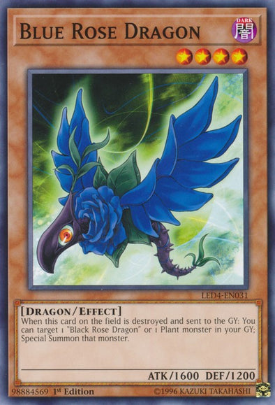 Blue Rose Dragon - LED4-EN031 - Common - 1st Edition available at 401 Games Canada