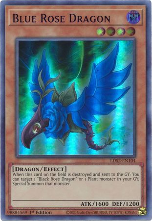 Blue Rose Dragon (Purple) - LDS2-EN104 - Ultra Rare - 1st Edition available at 401 Games Canada