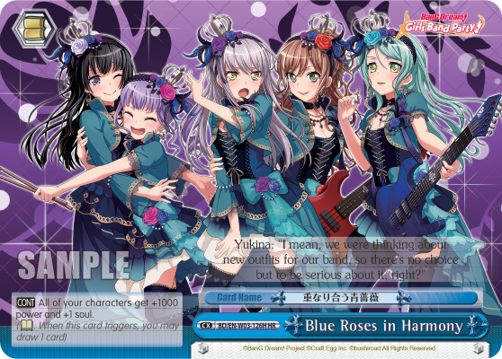 Blue Roses in Harmony - BD/EN-W03-126H - High Rare available at 401 Games Canada