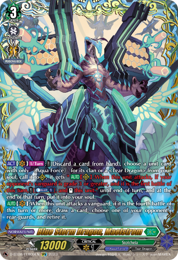 Blue Storm Dragon, Maelstrom - D-BT08/FFR09 - Double Frame Rare available at 401 Games Canada
