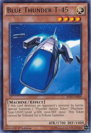 Blue Thunder T-45 (Shatterfoil) - BP03-EN039 - Shatterfoil Rare - 1st Edition available at 401 Games Canada