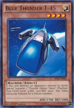 Blue Thunder T-45 (Shatterfoil) - BP03-EN039 - Shatterfoil Rare - 1st Edition available at 401 Games Canada