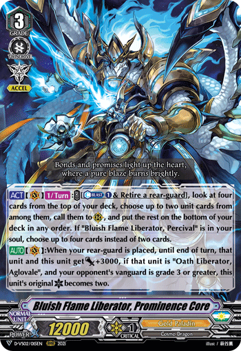 Bluish Flame Liberator, Prominence Core - D-VS02/015 - Triple Rare available at 401 Games Canada