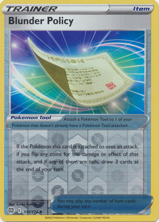 Blunder Policy - 131/172 - Uncommon - Reverse Holo available at 401 Games Canada