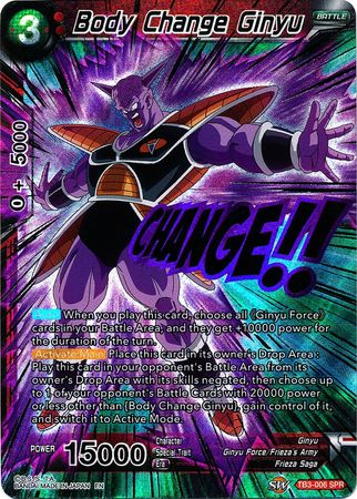 Body Change Ginyu - TB3-006 - Special Rare (SPR) available at 401 Games Canada