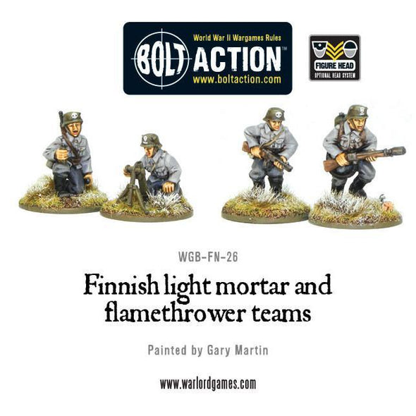 Bolt Action - Finland - Finnish Light Mortar & Flame Thrower available at 401 Games Canada