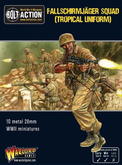 Bolt Action - Germany - Fallschirmjager Squad (Tropical Uniform) available at 401 Games Canada