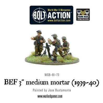 Bolt Action - Great Britain - British Expeditionary Force 3" Medium Mortar available at 401 Games Canada