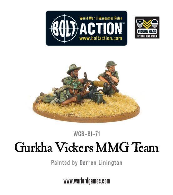 Bolt Action - Great Britain - Gurkha Vickers Medium Machine Gun Team available at 401 Games Canada