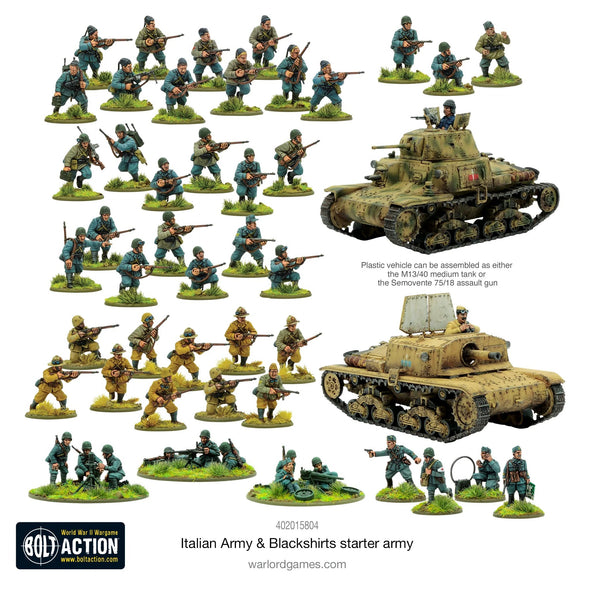 Bolt Action - Italy - Italian Army & Blackshirts Starter Army available at 401 Games Canada