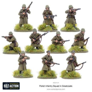 Bolt Action - Poland - Polish Infantry Squad In Greatcoats available at 401 Games Canada