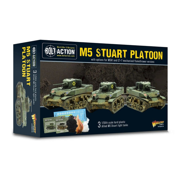 Bolt Action - United States - M5 Stuart Tank Platoon available at 401 Games Canada