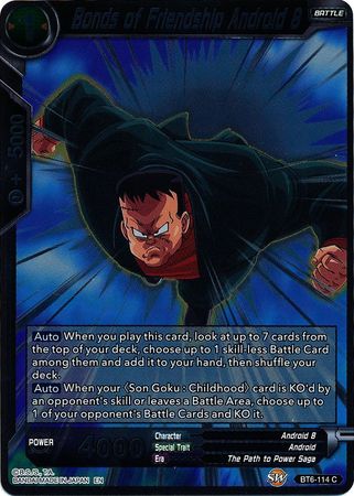 Bonds of Friendship Android 8 - BT6-114 - Common (FOIL) available at 401 Games Canada