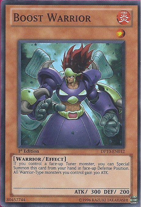 Boost Warrior - DP10-EN012 - Super Rare - 1st Edition available at 401 Games Canada