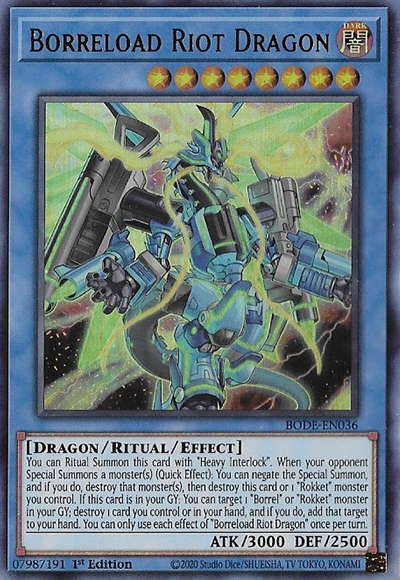 Borreload Riot Dragon - BODE-EN036 - Ultra Rare - 1st Edition available at 401 Games Canada
