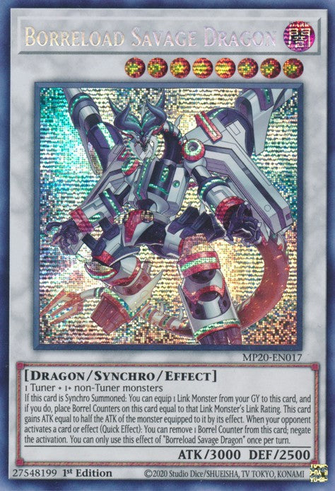 Borreload Savage Dragon - MP20-EN017 - Prismatic Secret Rare - 1st Edition available at 401 Games Canada