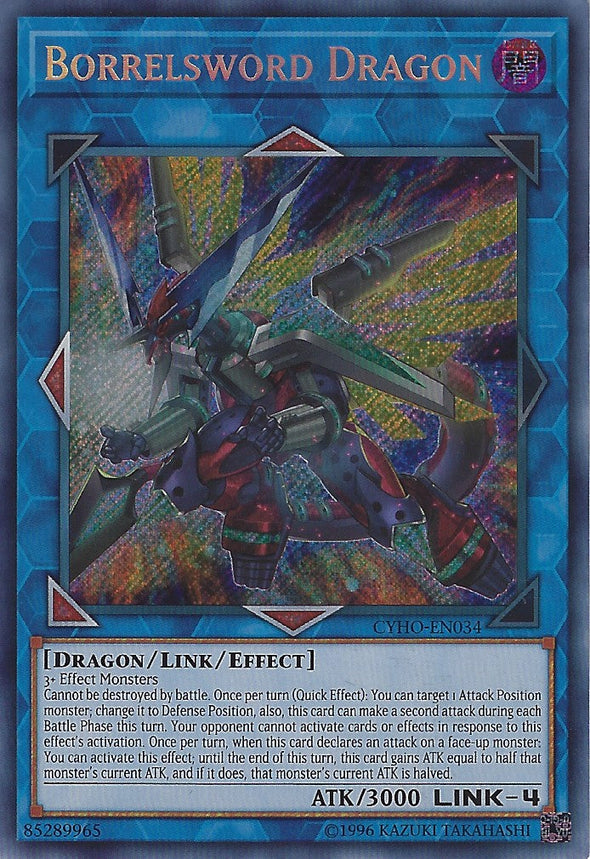 Borrelsword Dragon - CYHO-EN034 - Secret Rare - Unlimited available at 401 Games Canada