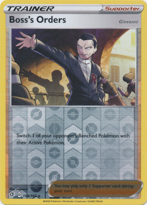 Boss's Orders - 154/192 - Holo Rare - Reverse Holo available at 401 Games Canada