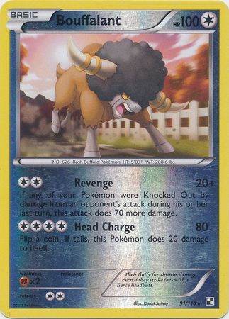 Bouffalant - 91/114 - Rare - Reverse Holo available at 401 Games Canada