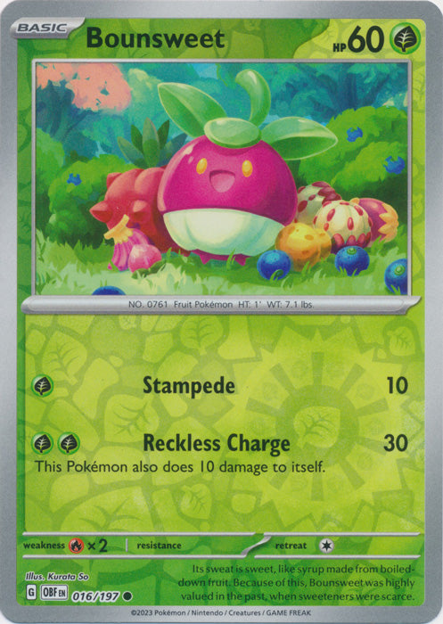 Bounsweet - 016/197 - Common - Reverse Holo available at 401 Games Canada