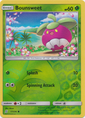 Bounsweet - 17/236 - Common - Reverse Holo available at 401 Games Canada