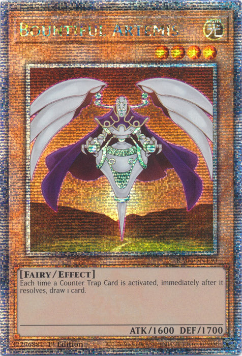 Bountiful Artemis - RA04-EN130 - Quarter Century Secret Rare - 1st Edition